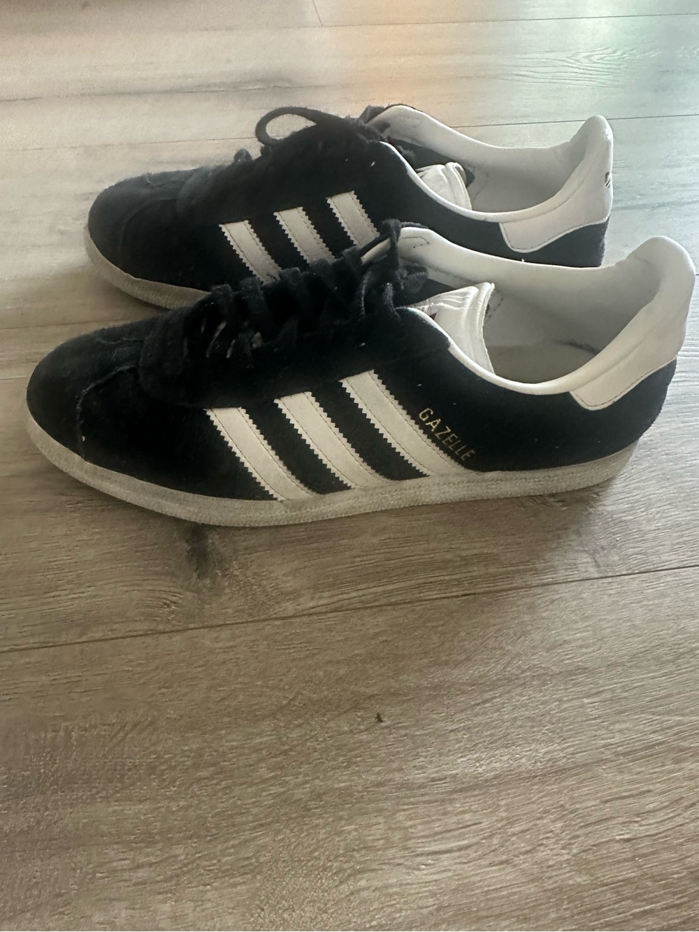 Adidas Gazelle Black & White Suede Sneakers